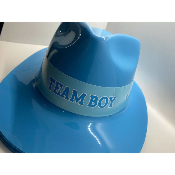 9 PACK GENDER REVEAL Adult Fedora Hats Blue BABY SHOWER 9 HATS Amscan Team Boy - Picture 7 of 8